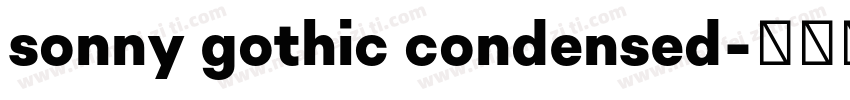 sonny gothic condensed字体转换